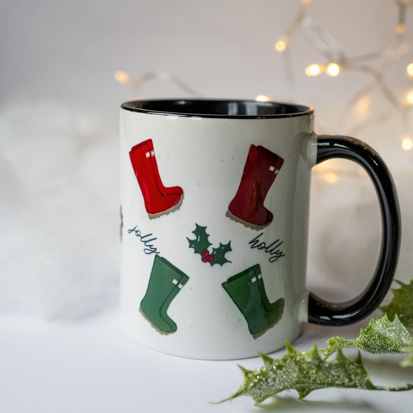 Holly Jolly Mug and Reindeer Gift