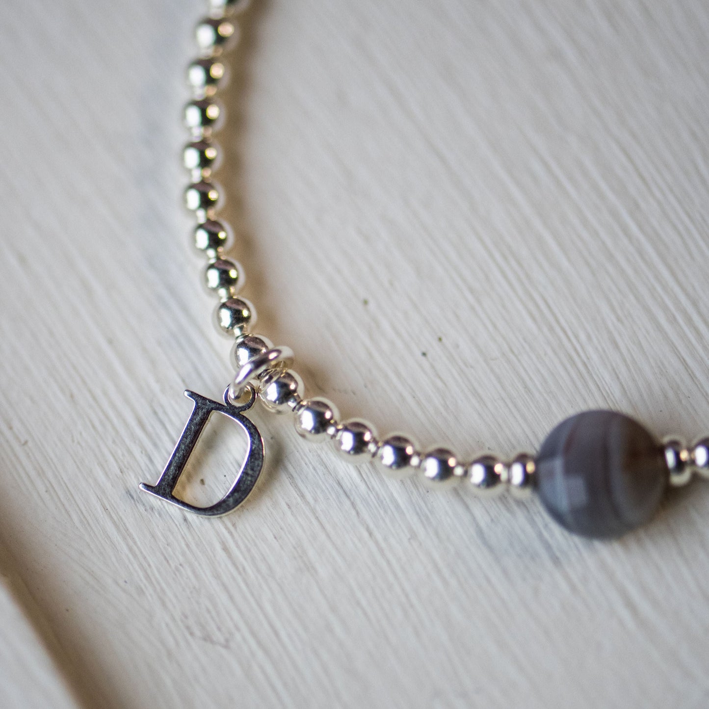 Quincey Initial Bracelet in Sterling Silver