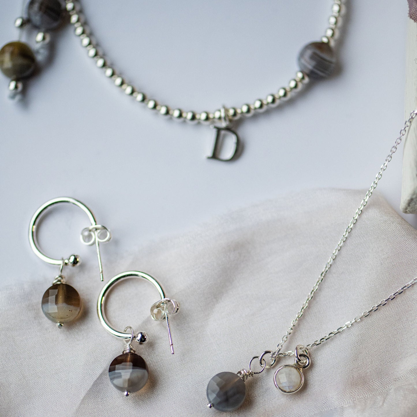 Quincey Initial Bracelet in Sterling Silver