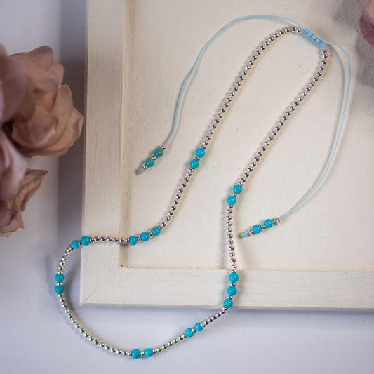 Lucia Beaded Sterling Silver Necklace